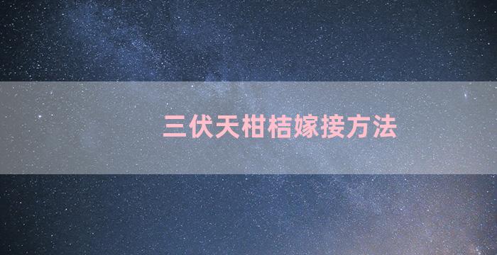 三伏天柑桔嫁接方法