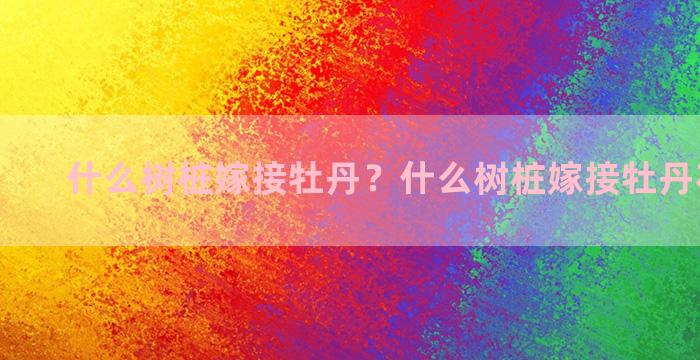 什么树桩嫁接牡丹？什么树桩嫁接牡丹花比较好