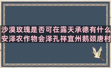 沙漠玫瑰是否可在露天承德有什么安泽农作物会泽孔祥宜州鹅颈唐村丰城发展稻鱼特色种养殖生态园章程