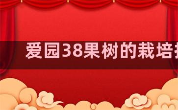 爱园38果树的栽培技术